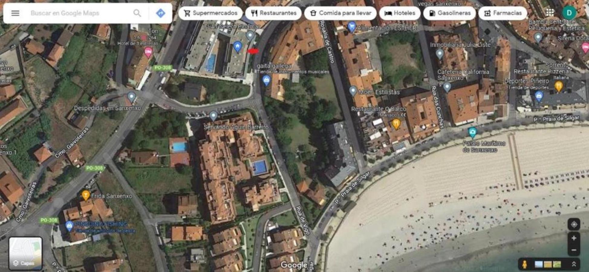 Apartamento En Urbanizacion Con Piscina En Playa De Silgar Sanxenxo Buitenkant foto